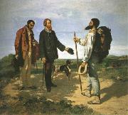 Gustave Courbet The Meeting or Bonjour,Monsieur Courbet oil painting artist